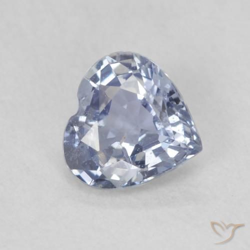 0.55ct 天然 浅紫蓝色 蓝宝石, 心形, VS