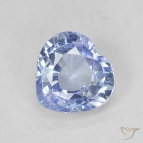 0.68ct 天然 浅紫蓝色 蓝宝石, 心形, VS