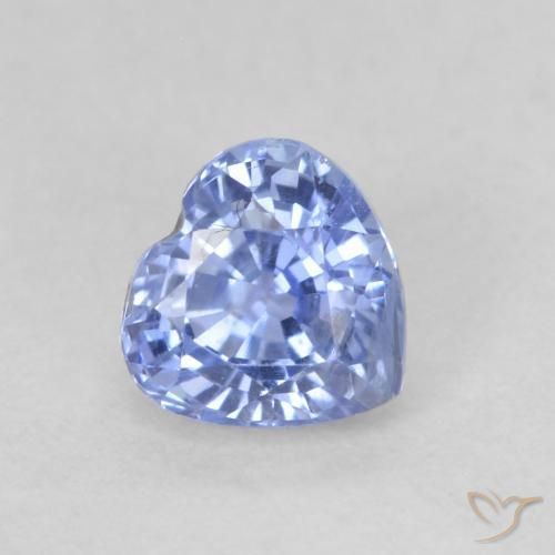 0.64ct 天然 淡蓝色 蓝宝石, 心形, VS