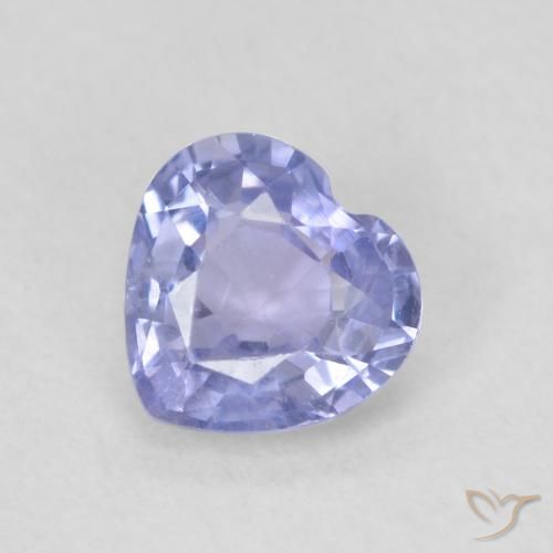 0.63ct 天然 浅蓝色 蓝宝石, 心形, VS