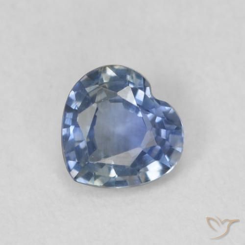0.44ct 天然 蓝色 蓝宝石, 心形, VVS-VS