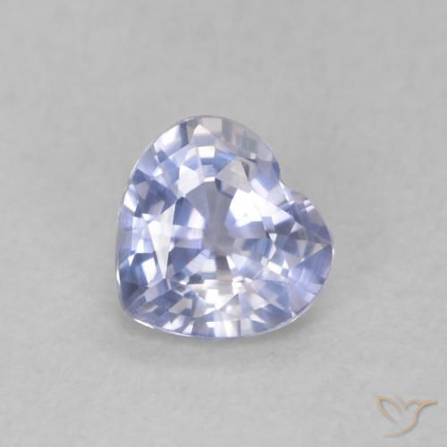 0.46ct 天然 浅蓝色 蓝宝石, 心形, VVS-VS