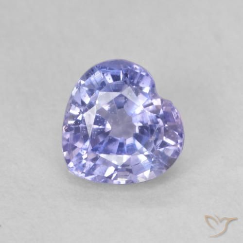 0.63ct 天然 浅蓝色 蓝宝石, 心形, VVS-VS