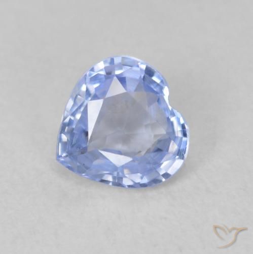 0.61ct 天然 淡蓝色 蓝宝石, 心形, VVS-VS