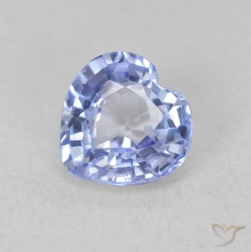0.77ct 天然 淡蓝色 蓝宝石, 心形, VVS-VS