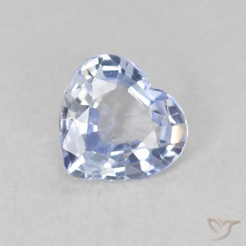 0.51ct 天然 浅蓝色 蓝宝石, 心形, VVS-VS