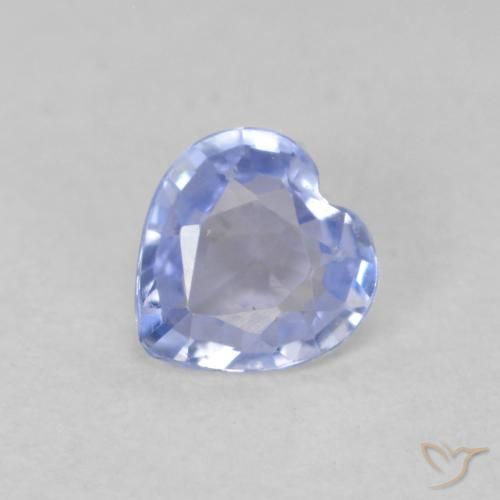 0.42ct 天然 淡蓝色 蓝宝石, 心形, VVS-VS