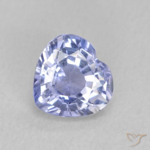 0.76ct 天然 淡紫蓝色 蓝宝石, 心形, VVS-VS