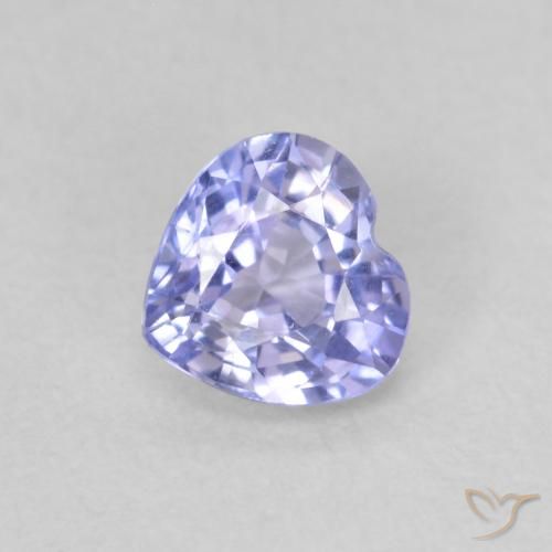 0.58ct 天然 淡紫蓝色 蓝宝石, 心形, VVS-VS