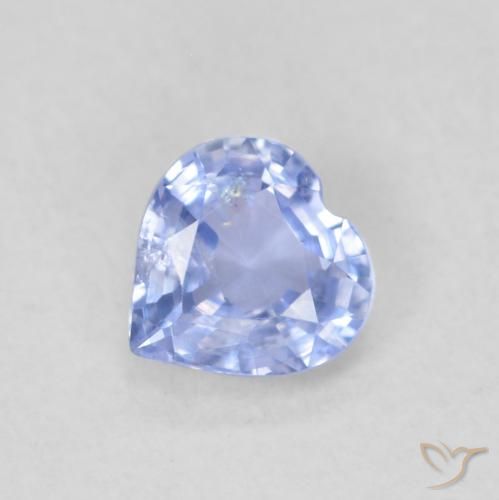 0.49ct 天然 浅蓝色 蓝宝石, 心形, VS