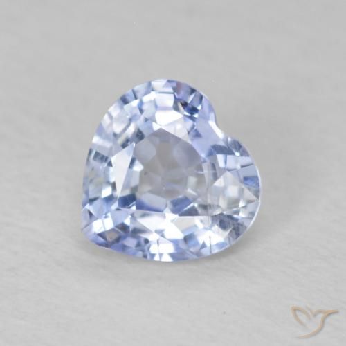 0.63ct 天然 淡蓝色 蓝宝石, 心形, VS