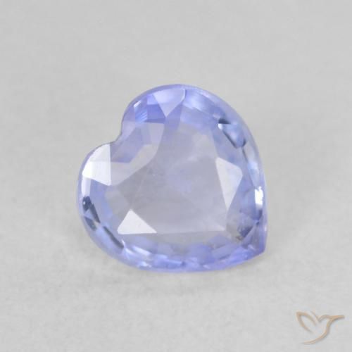0.54ct 天然 浅蓝色 蓝宝石, 心形, VS