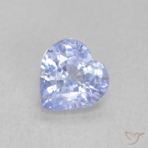 0.55ct 天然 淡紫蓝色 蓝宝石, 心形, VS