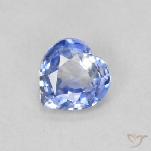 0.44ct 天然 淡蓝色 蓝宝石, 心形, VS