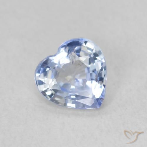 0.47ct 天然 淡蓝色 蓝宝石, 心形, VS