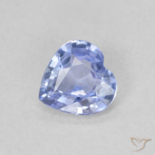 0.44ct 天然 淡蓝色 蓝宝石, 心形, VS