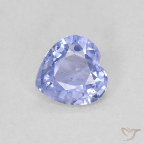 0.45ct 天然 浅蓝色 蓝宝石, 心形, VS