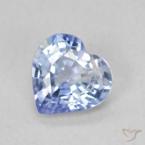 0.72ct 天然 淡蓝色 蓝宝石, 心形, VS