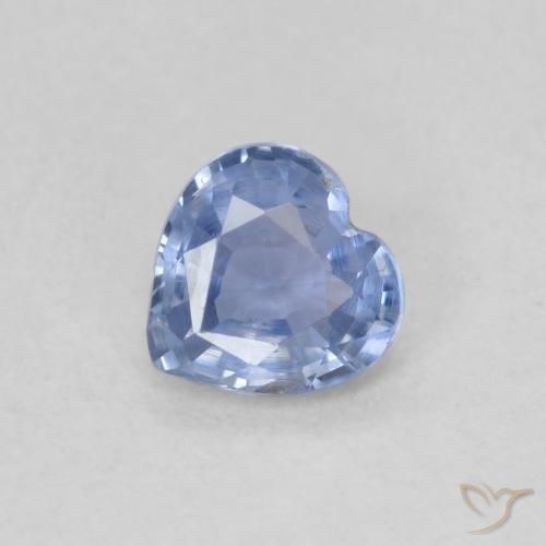 0.45ct 天然 淡蓝色 蓝宝石, 心形, VS