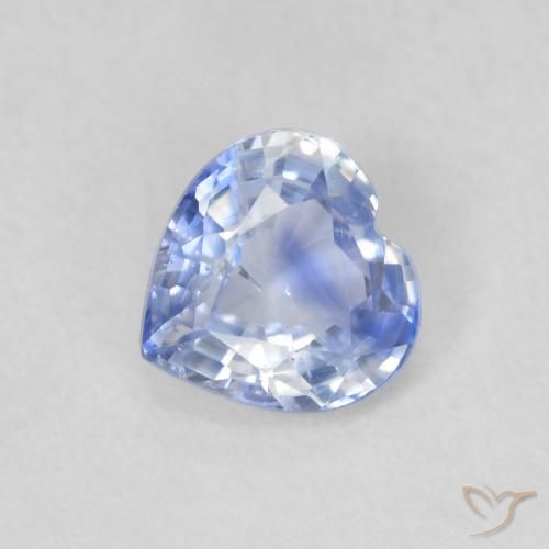 0.50ct 天然 紫蓝色 蓝宝石, 心形, VS