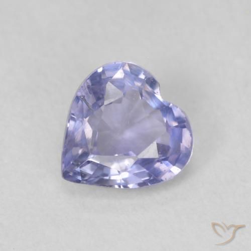 0.52ct 天然 浅蓝色 蓝宝石, 心形, VS