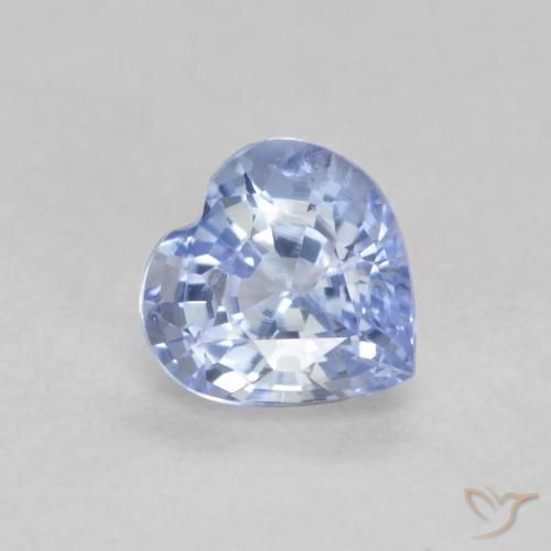 0.61ct 天然 淡蓝色 蓝宝石, 心形, VS