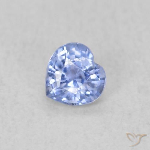 0.21ct 天然 淡蓝色 蓝宝石, 心形, VVS-VS