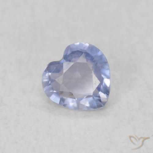 0.20ct 天然 浅蓝色 蓝宝石, 心形, VVS-VS