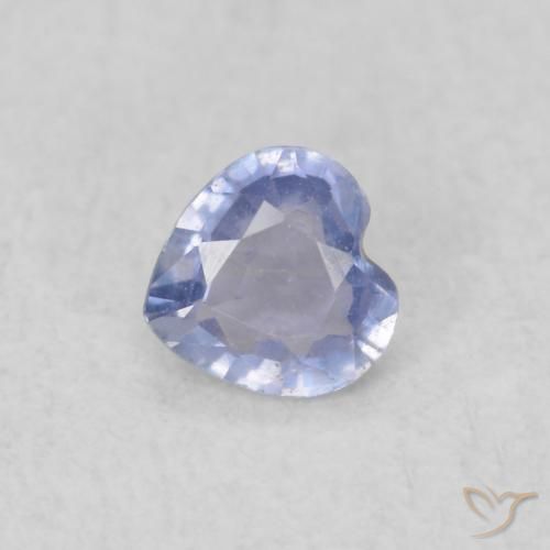 0.20克拉天然蓝宝石，心形，VVS-VS