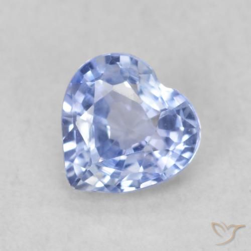 0.46ct 天然 淡蓝色 蓝宝石, 心形, VVS-VS