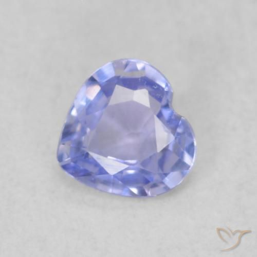 0.33ct 天然 浅蓝色 蓝宝石, 心形, VVS-VS