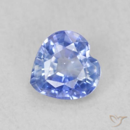 0.37ct 天然 淡蓝色 蓝宝石, 心形, VVS-VS