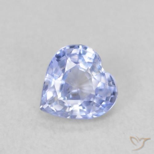 0.35ct 天然 浅紫蓝色 蓝宝石, 心形, VVS-VS
