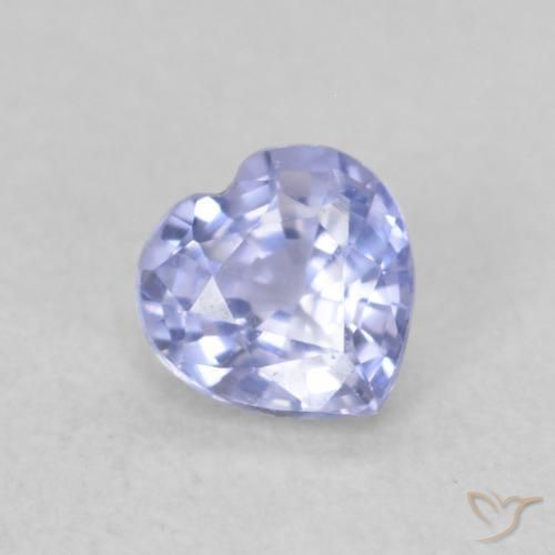 0.35ct 天然 浅蓝色 蓝宝石, 心形, VVS-VS