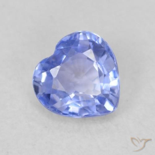 0.46ct 天然 淡蓝色 蓝宝石, 心形, VVS-VS