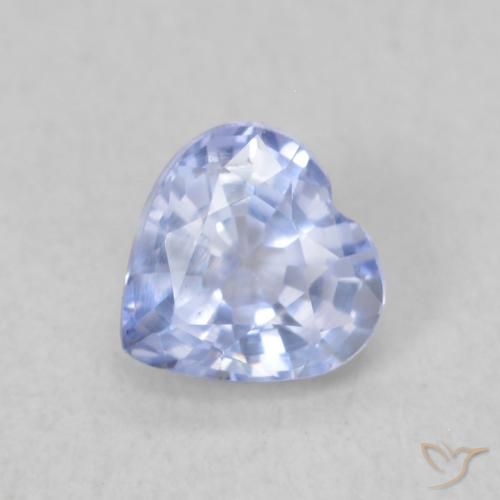 0.41ct 天然 浅蓝色 蓝宝石, 心形, VVS-VS