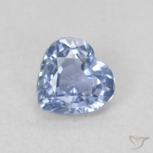 0.36ct 天然 淡蓝色 蓝宝石, 心形, VVS-VS