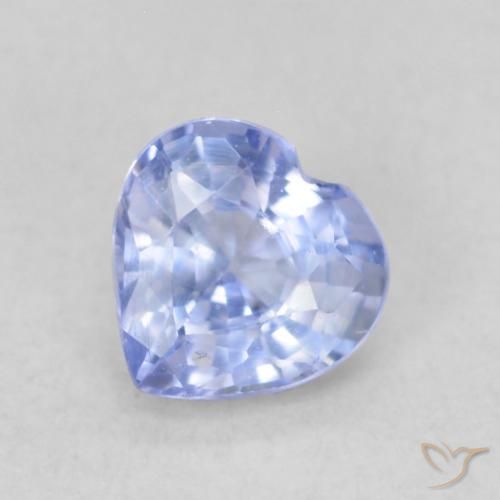 0.49ct 天然 淡蓝色 蓝宝石, 心形, VVS-VS