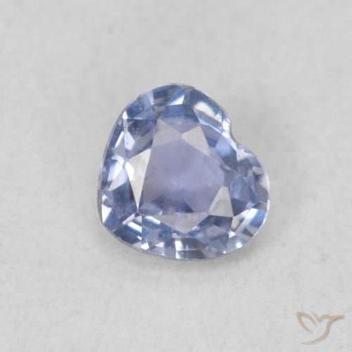 0.28ct 天然 浅蓝色 蓝宝石, 心形, VS