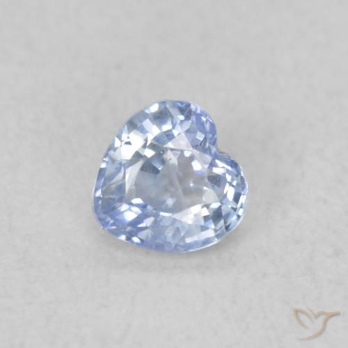 0.25ct 天然 淡蓝色 蓝宝石, 心形, VS