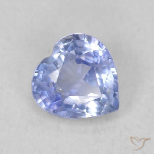 0.46ct 天然 淡蓝色 蓝宝石, 心形, VS