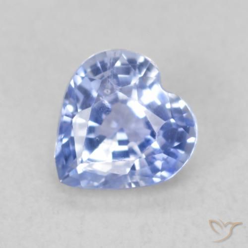 0.48ct 天然 淡蓝色 蓝宝石, 心形, VS