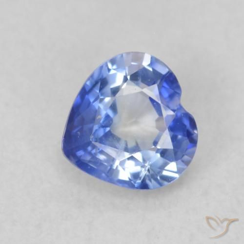 0.43ct 天然 中号海军蓝 蓝宝石, 心形, VS