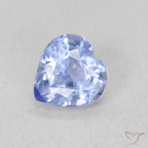 0.34ct 天然 淡蓝色 蓝宝石, 心形, VS
