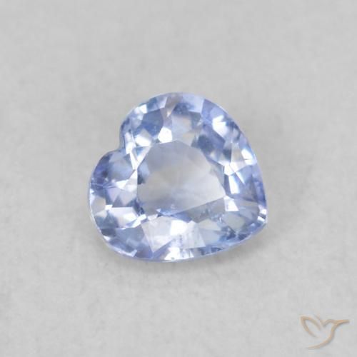 0.30ct 天然 浅蓝色 蓝宝石, 心形, VS