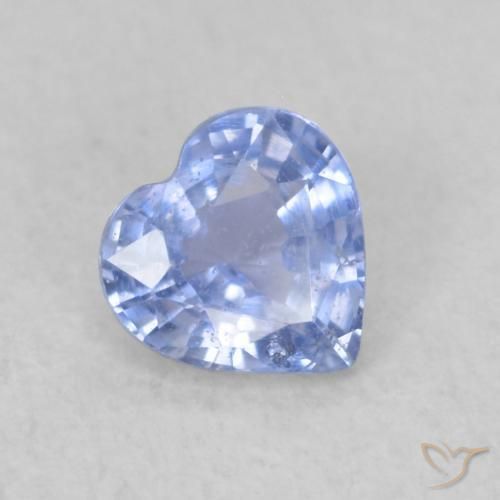 0.40ct 天然 淡蓝色 蓝宝石, 心形, VS