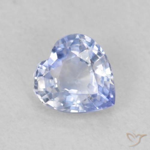 0.43ct 天然 淡蓝色 蓝宝石, 心形, VS