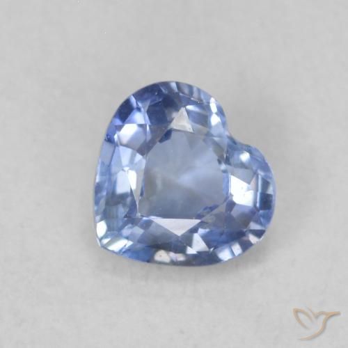 0.37ct 天然 浅蓝色 蓝宝石, 心形, VS