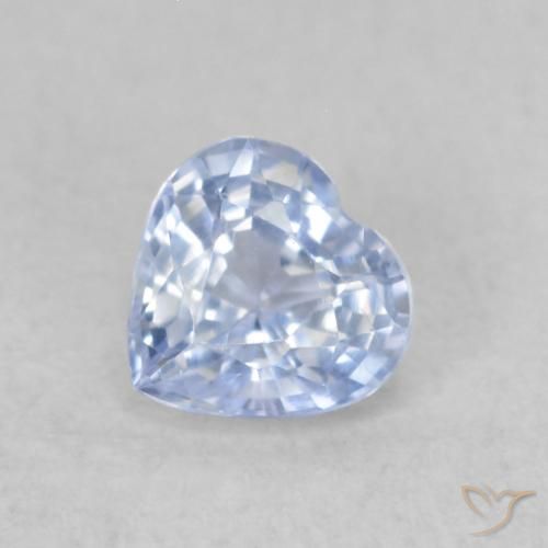 0.39ct 天然 淡蓝色 蓝宝石, 心形, VS