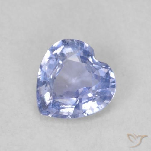 0.37ct 天然 浅蓝色 蓝宝石, 心形, VS